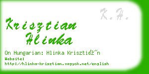 krisztian hlinka business card